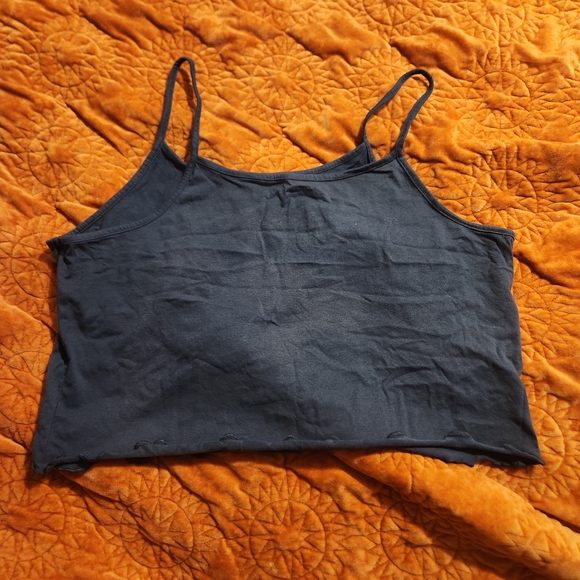 Janis Joplin navy blue, pink, and orange floral pajama sleep set - Picture 4 of 5